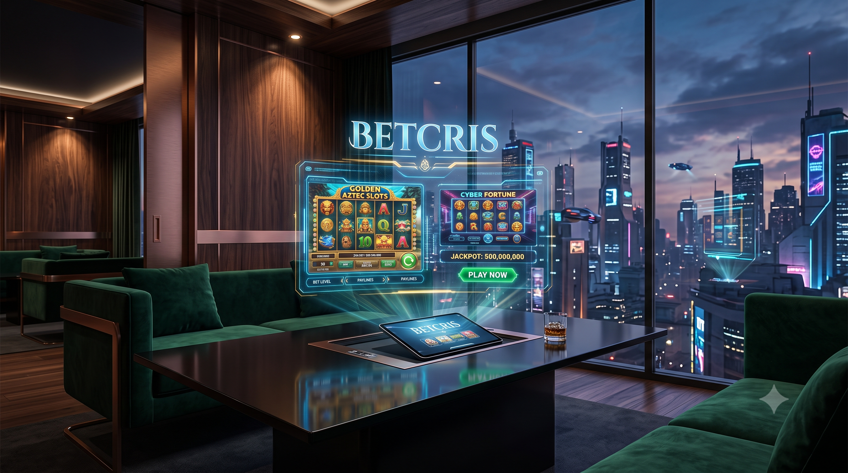 Captura de la página principal de Betcris Casino mostrando el lobby de juegos y la navegación principal